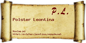 Polster Leontina névjegykártya